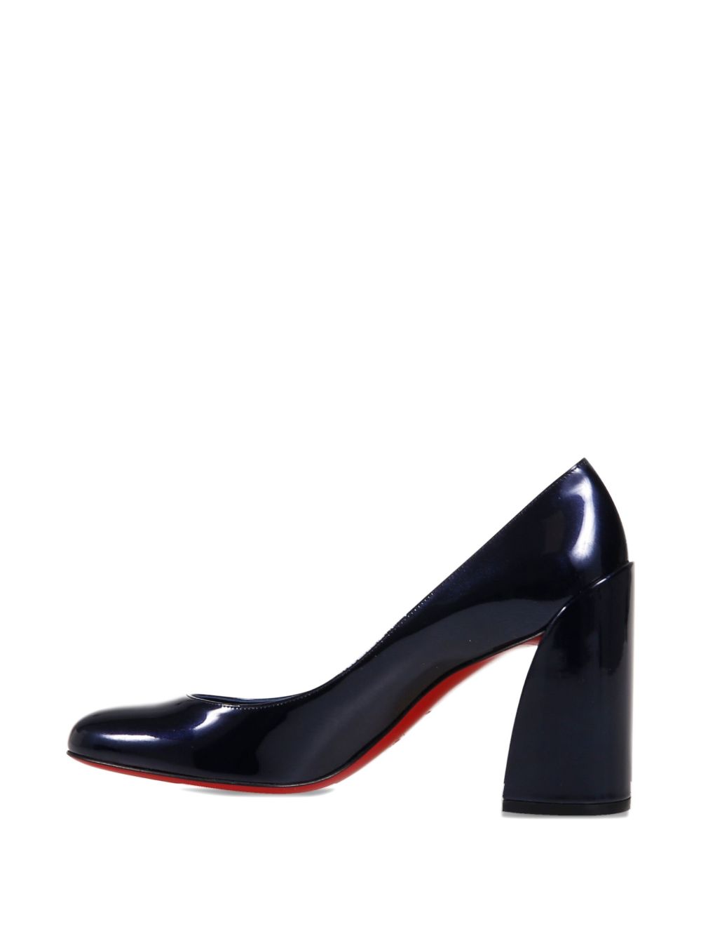 CHRISTIAN LOUBOUTIN Women's Block Heel Patent Leather Pumps