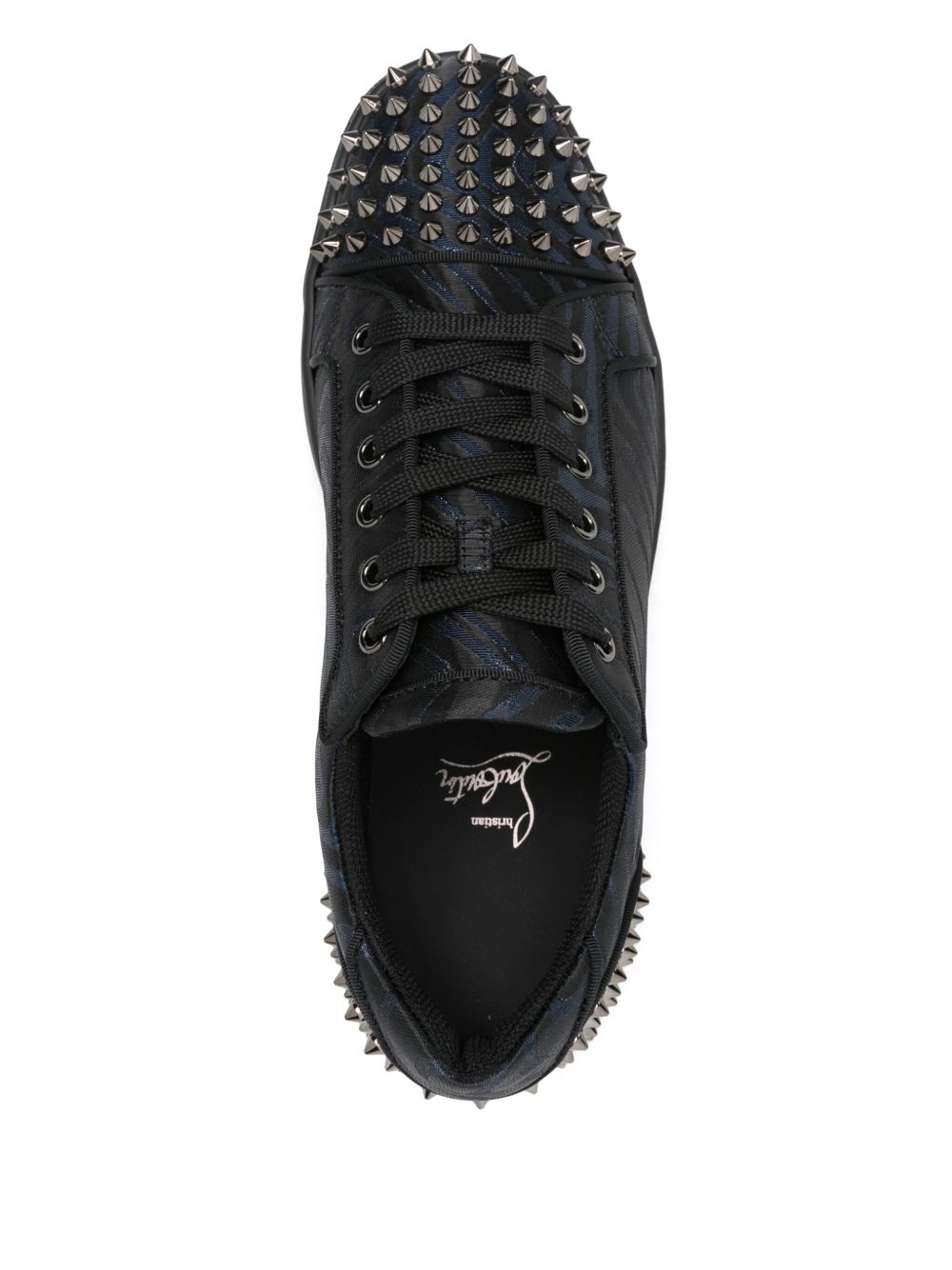 CHRISTIAN LOUBOUTIN Men's Low-Top Spiked Leather Sneakers