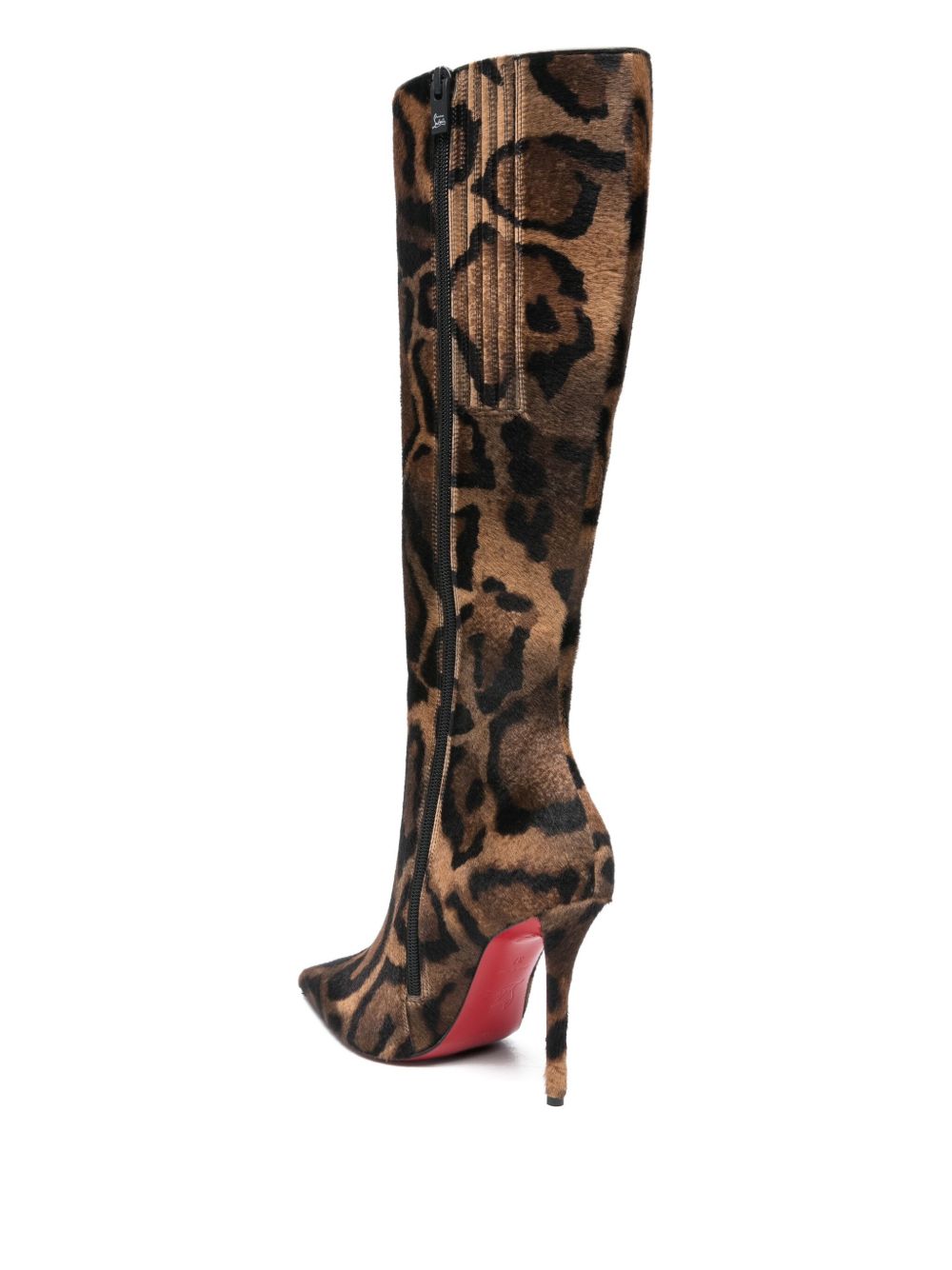 CHRISTIAN LOUBOUTIN Leather Animal Print Stilettos with Pointed Toe - FW25