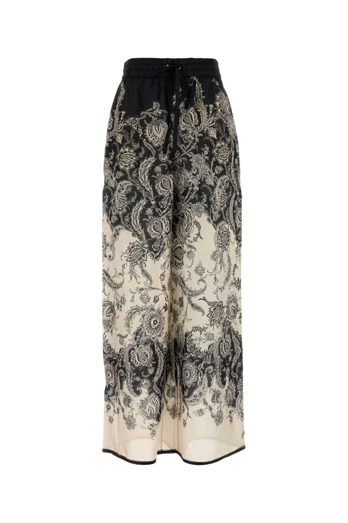 ZIMMERMANN Printed Silk Trousers for Women