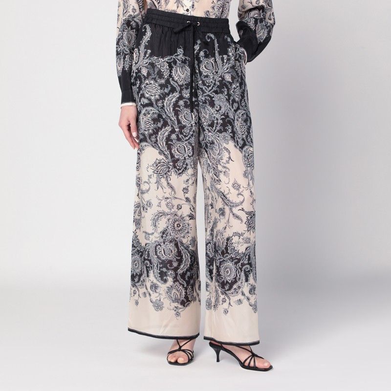 ZIMMERMANN Rhiannon Wide-Leg Trousers with Fantasy Print