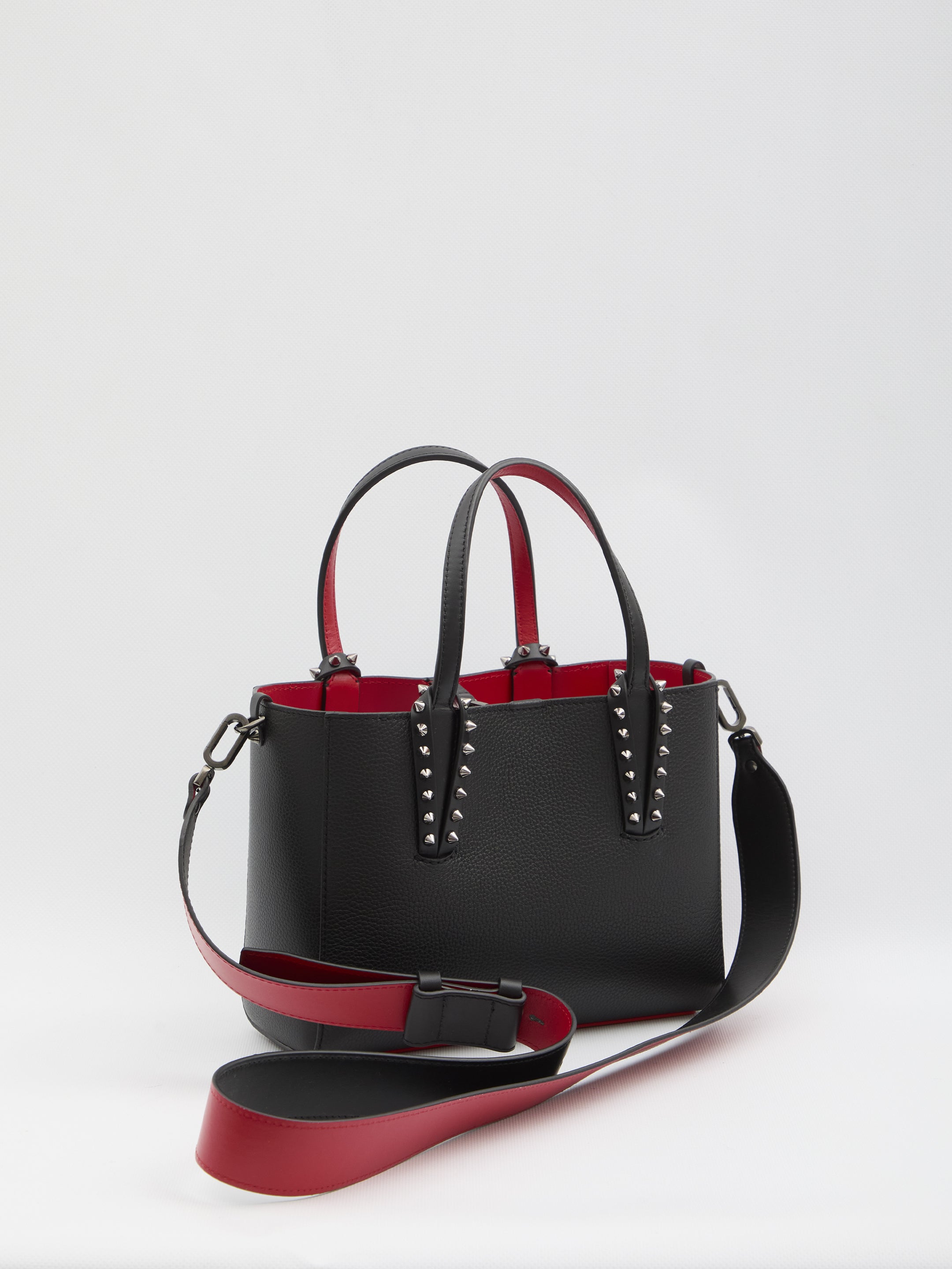 CHRISTIAN LOUBOUTIN Grained Leather Cabata Handbag - 17cm x 24.5cm