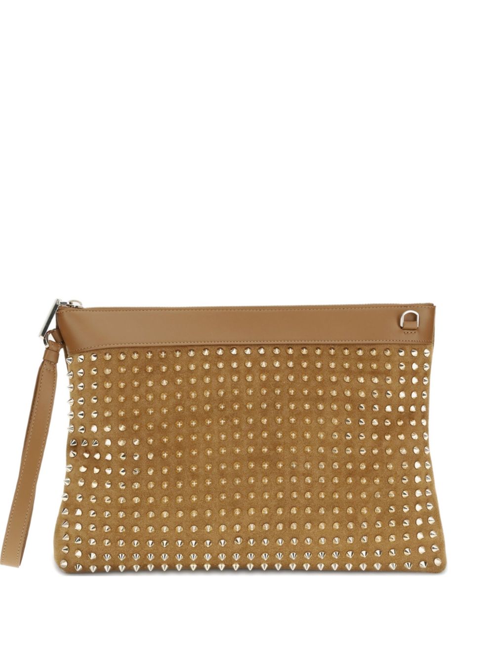 CHRISTIAN LOUBOUTIN Suede Texture Mini Wallet with Zip Fastening