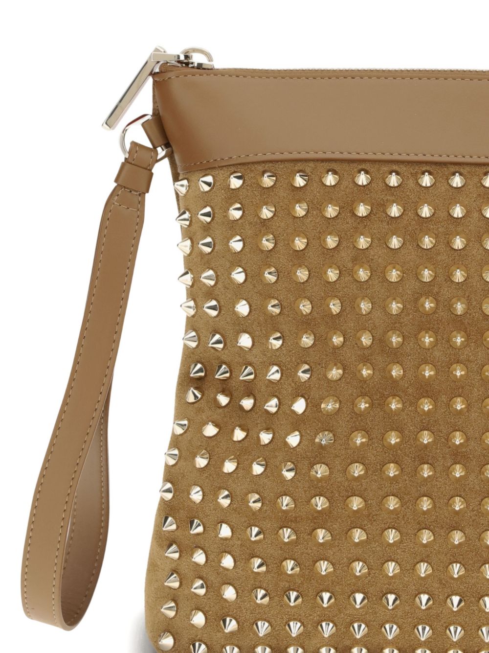 CHRISTIAN LOUBOUTIN Suede Texture Mini Wallet with Zip Fastening