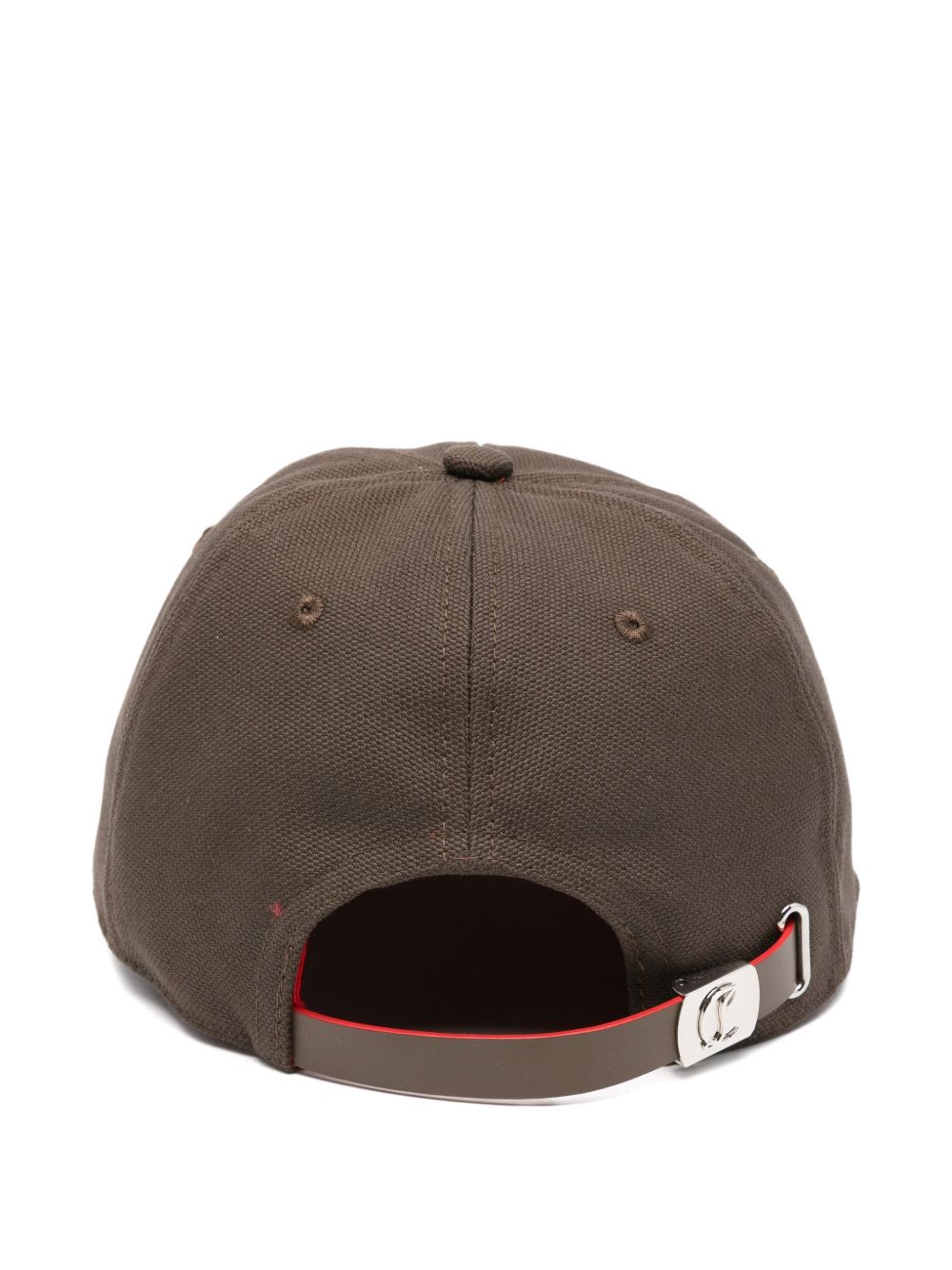 CHRISTIAN LOUBOUTIN Patent Leather Hat with Curved Peak for Men