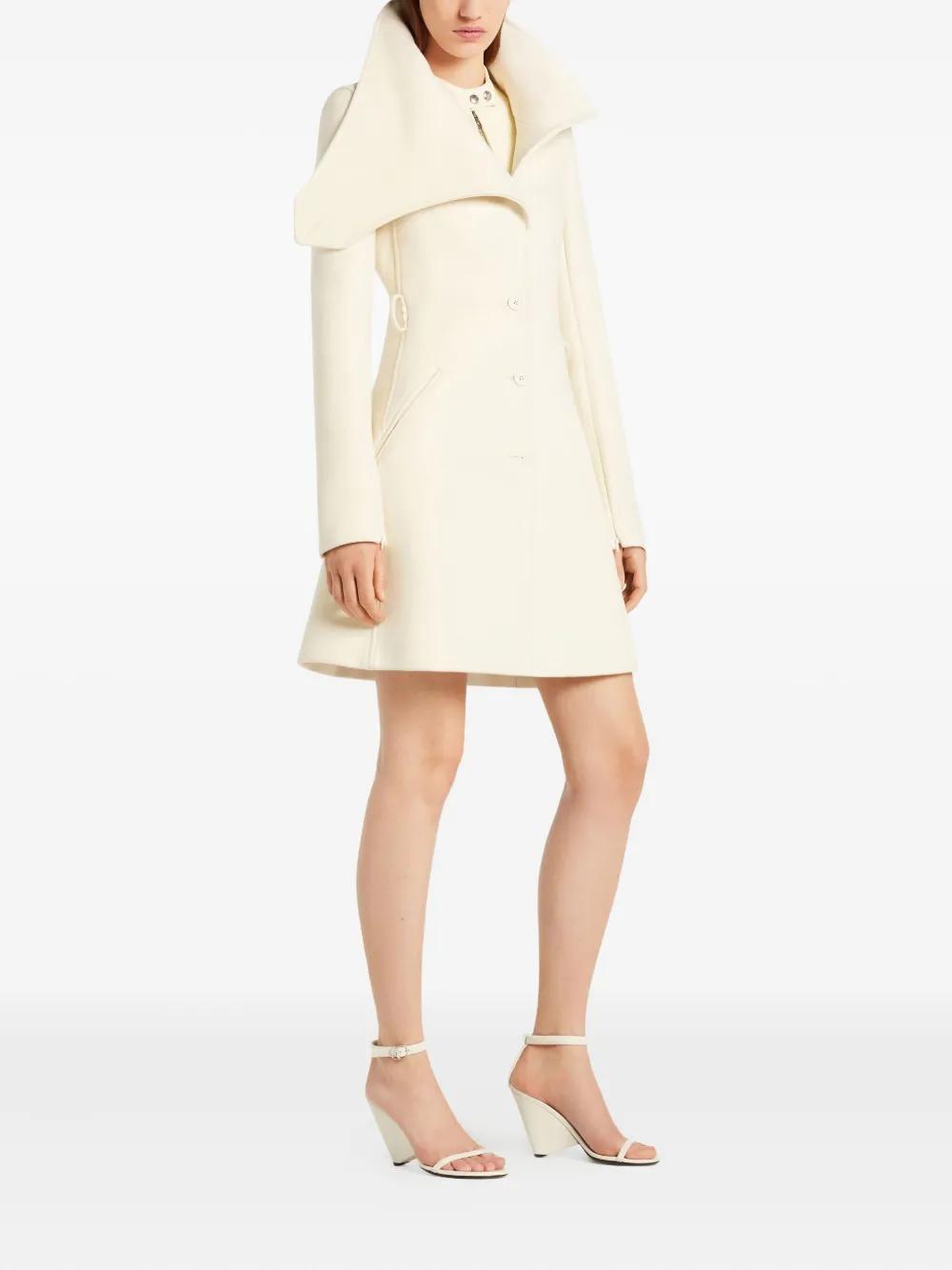 COURREGÈS Asymmetrical Collar Wool Silk Jacket