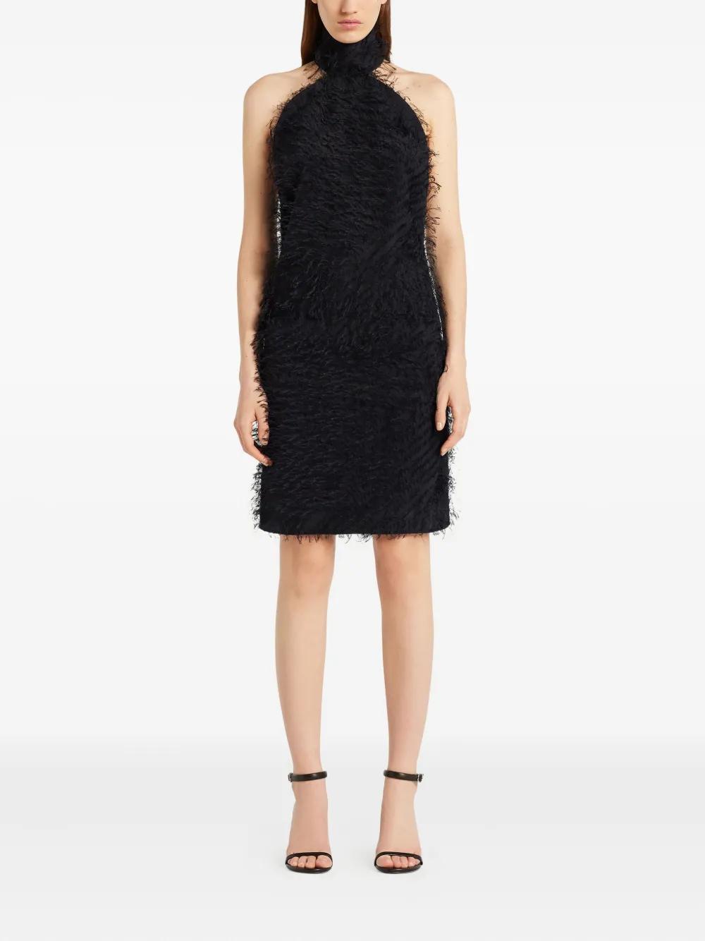 COURREGÈS Fringed Halter Neck Mini Dress