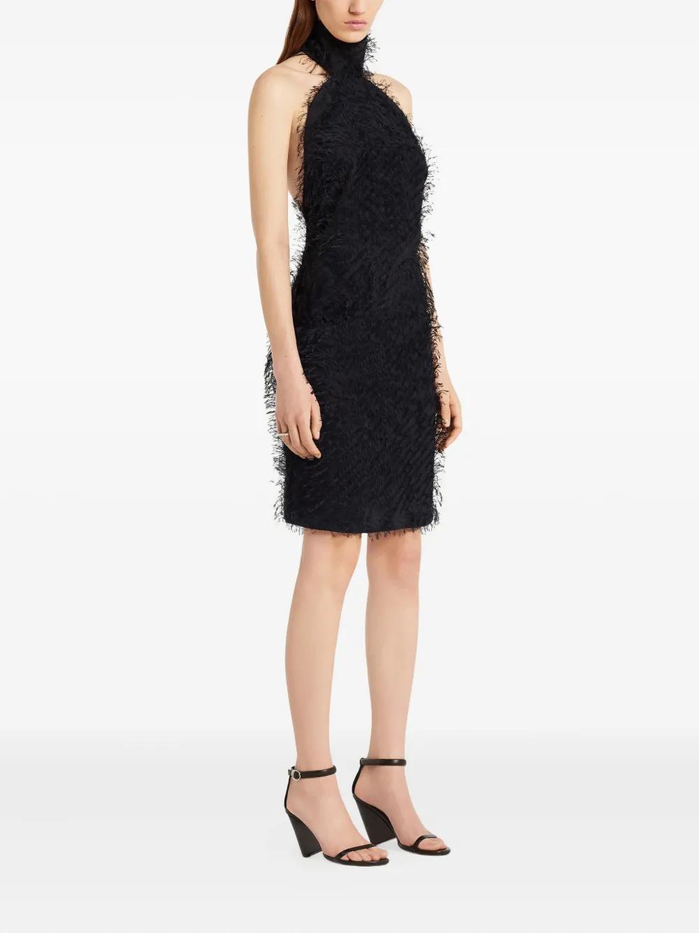 COURREGÈS Fringed Halter Neck Mini Dress