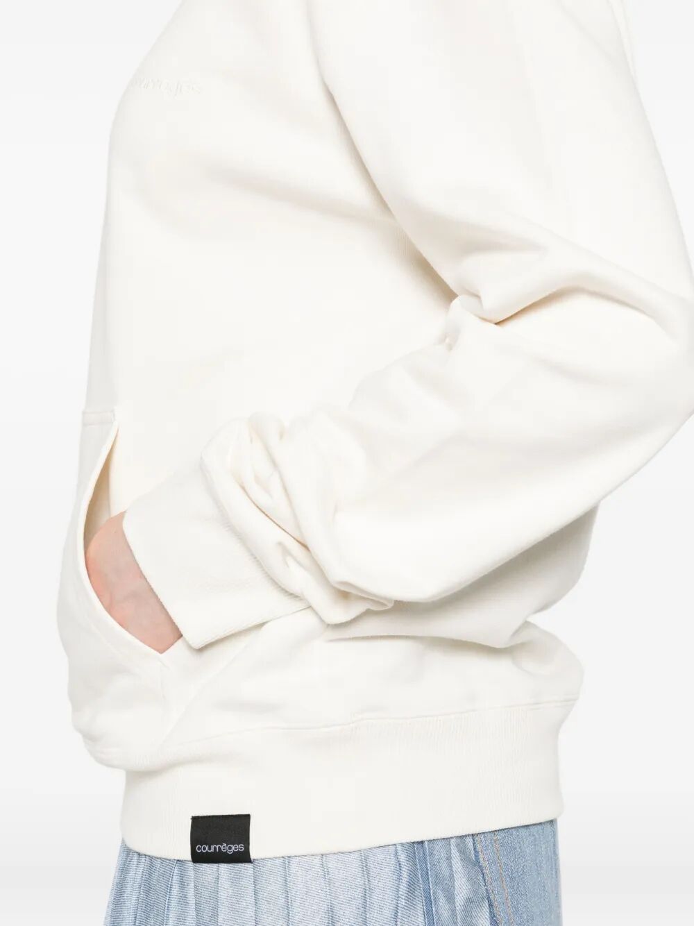 COURREGÈS Embroidered Oversized Hoodie for Women