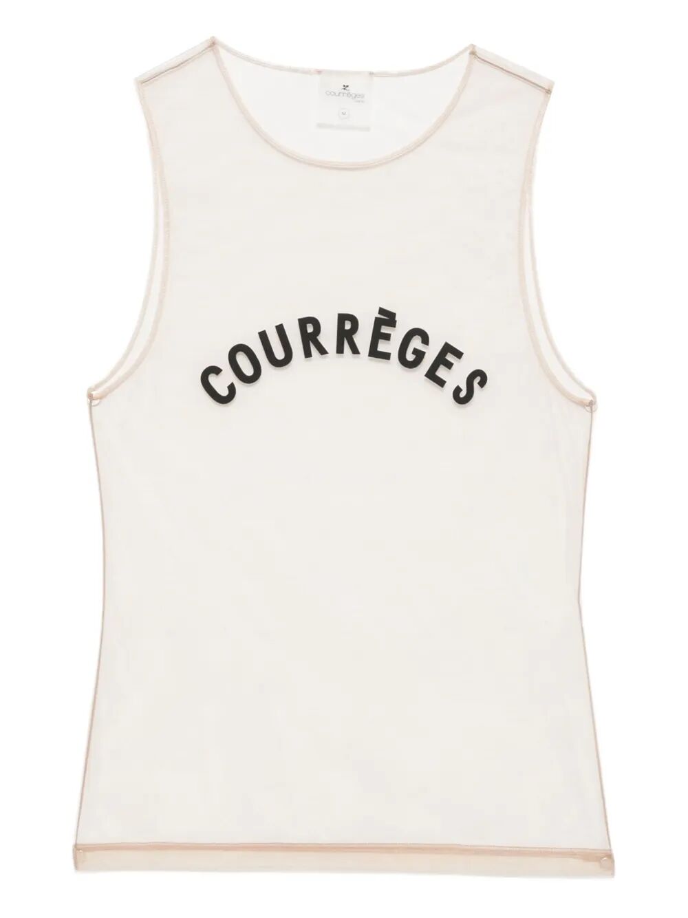 COURREGÈS Illusion Tulle Mini Top for Women