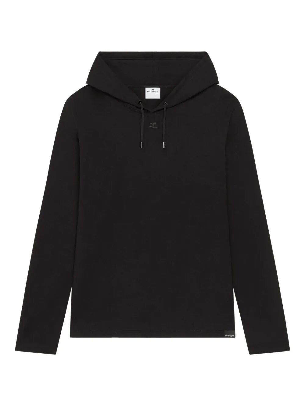 COURREGÈS Off Shoulder Hooded Mini T-Shirt