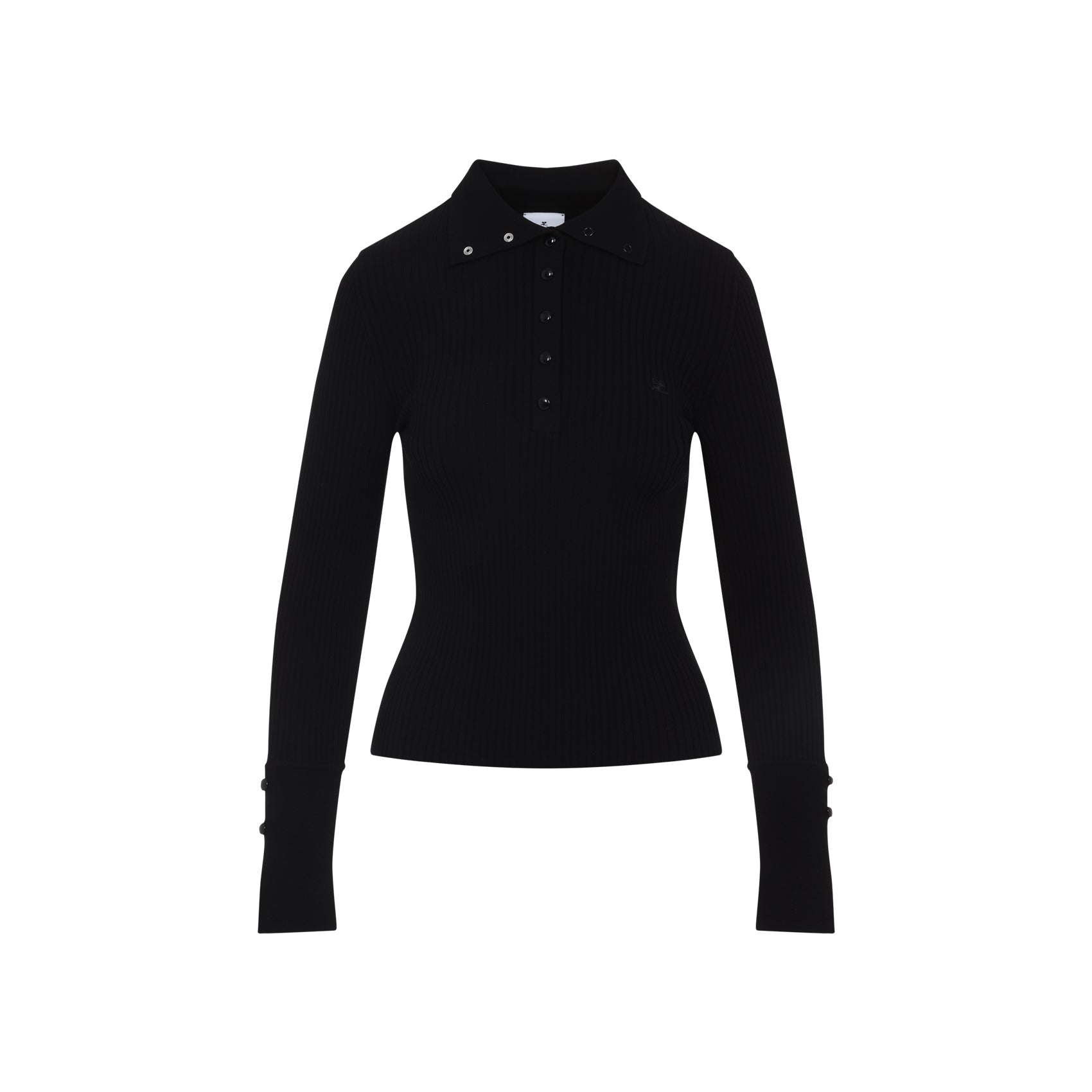 COURREGÈS Ribbed Polo Shirt for Women - FW25 Collection