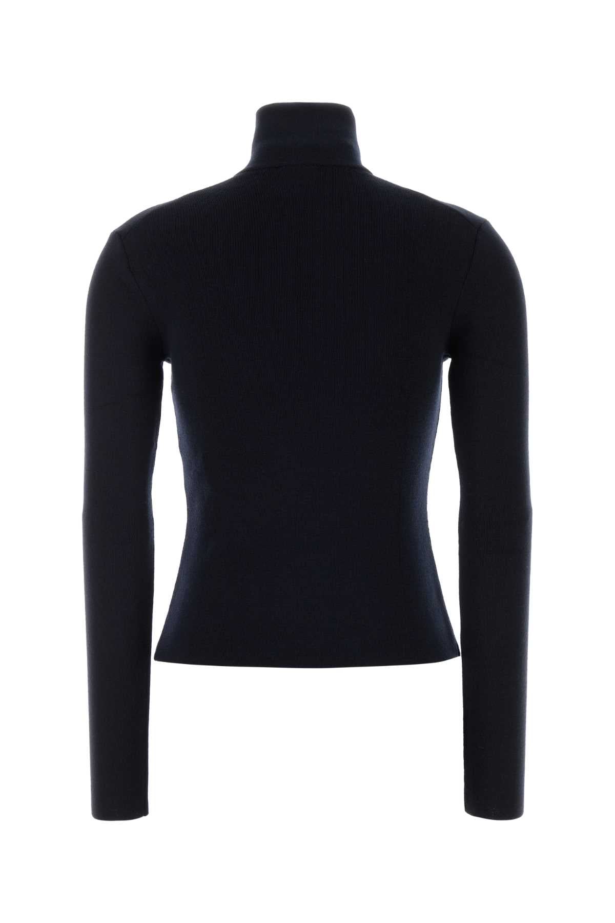 COURREGÈS Wool Mockneck Zipped Sweater