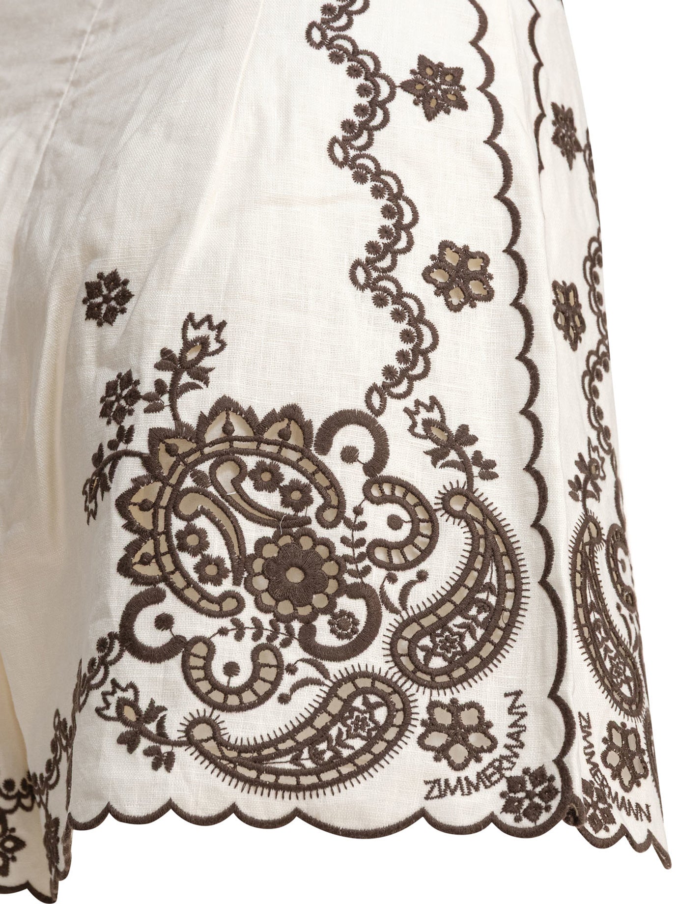 ZIMMERMANN Embroidered Mini Shorts for Women - FW25 Collection