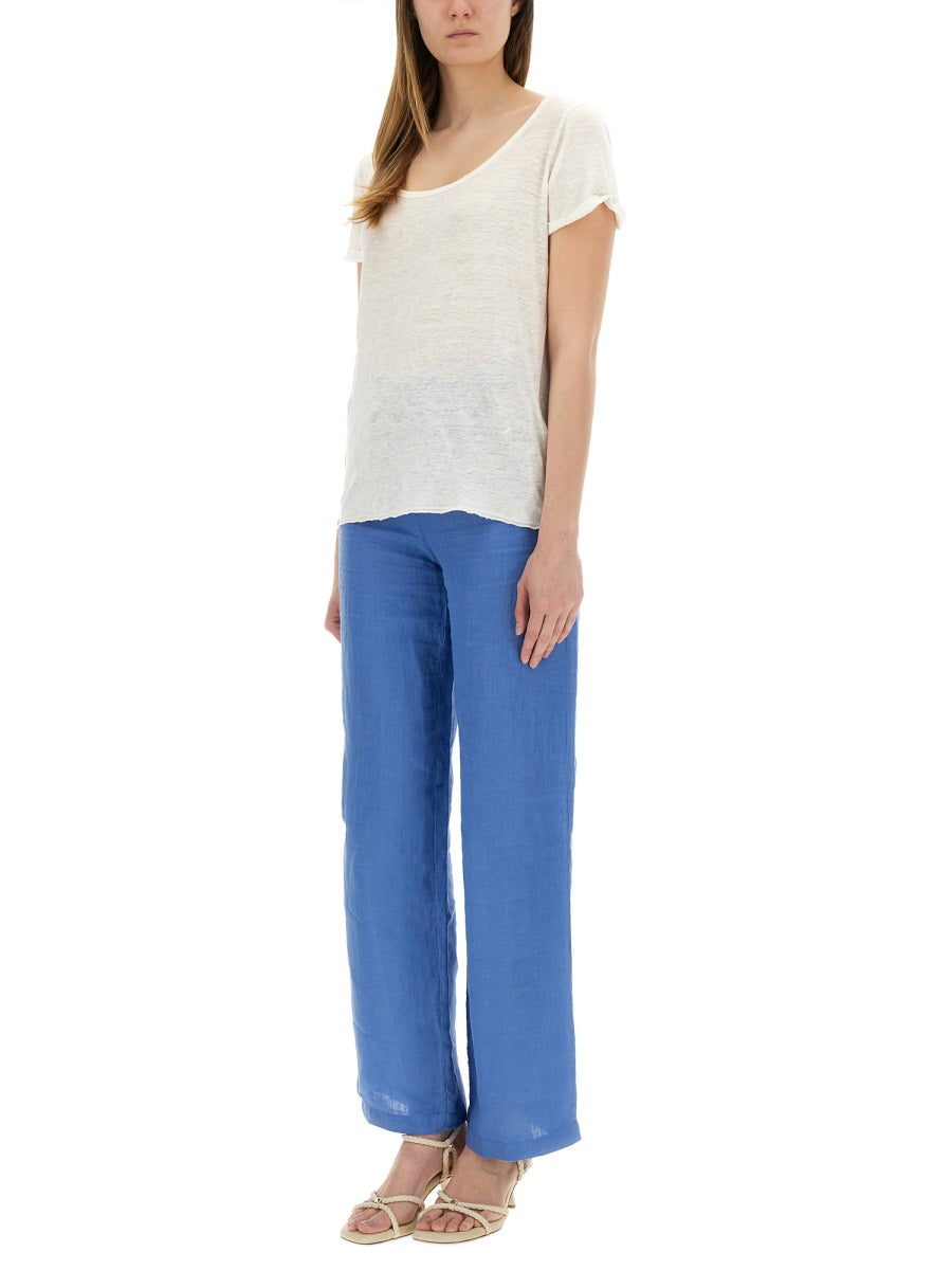 120% LINO Regular Fit Linen T-Shirt - Size S