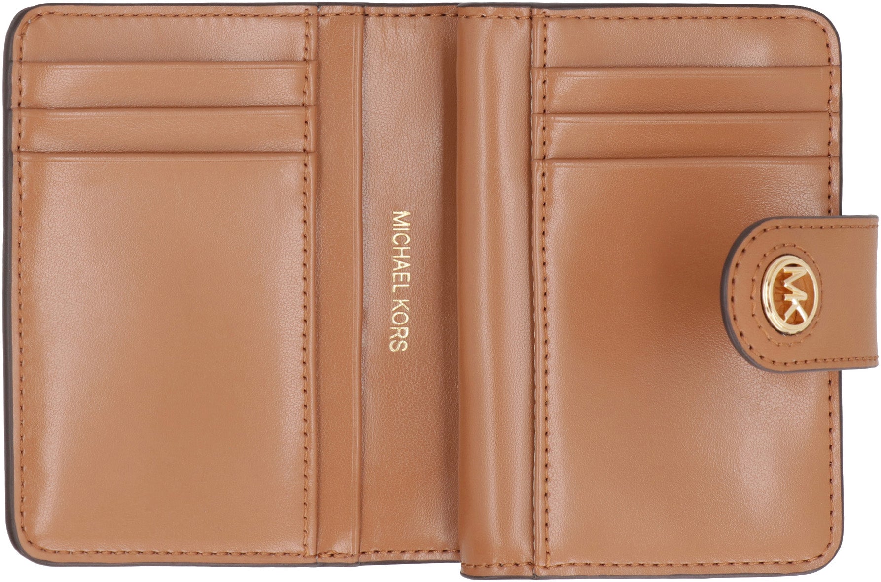 MICHAEL MICHAEL KORS Mini Coated Canvas Wallet with Snap Closure