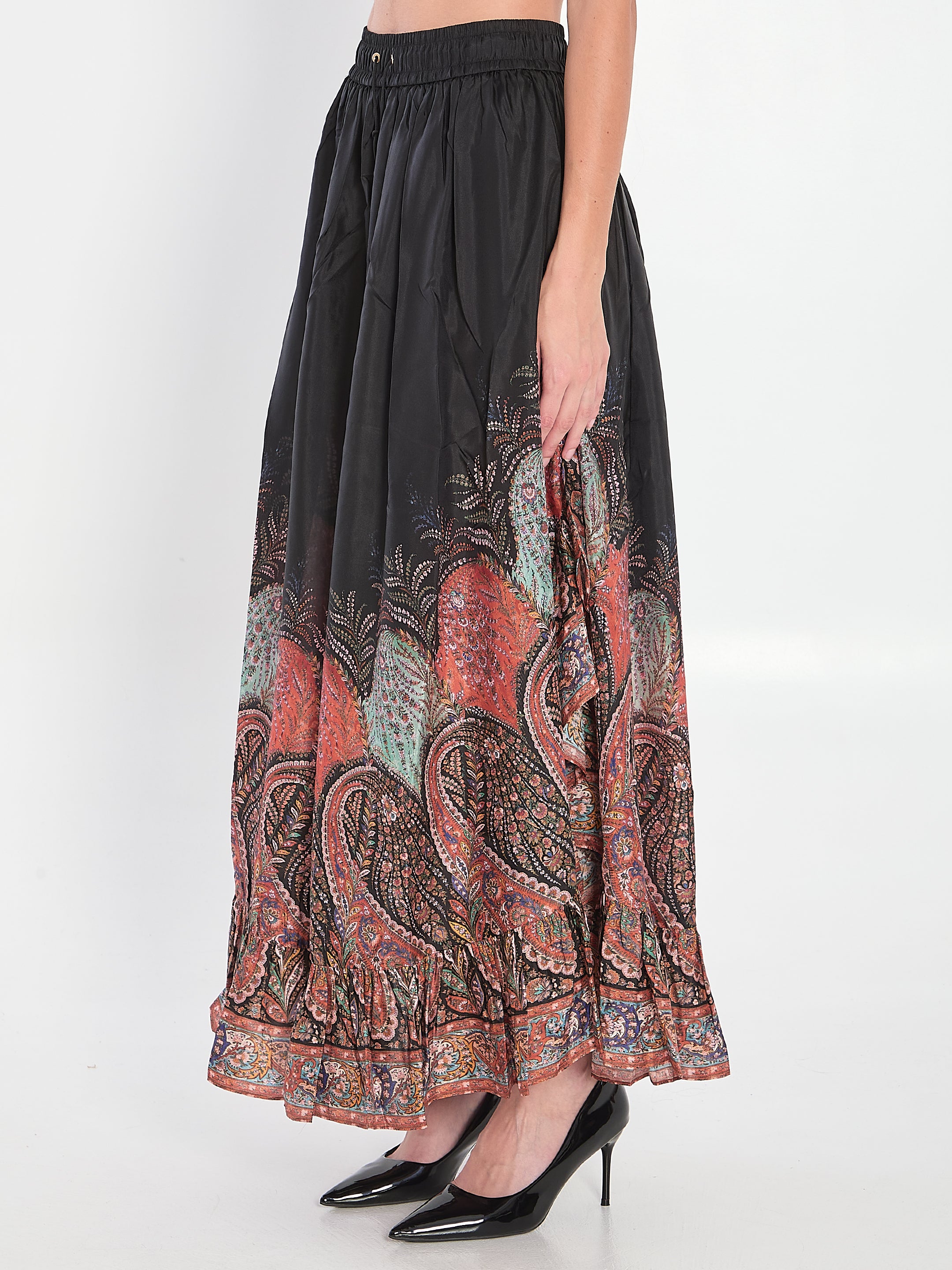 ZIMMERMANN Rhiannon Printed Silk Skirt - Mini Length