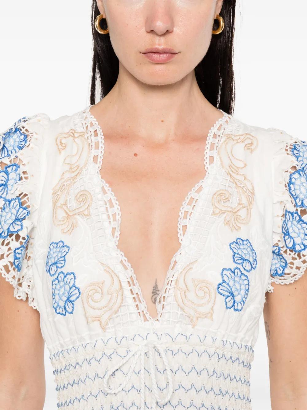 FARM RIO Linen Blend Mini Dress for Women