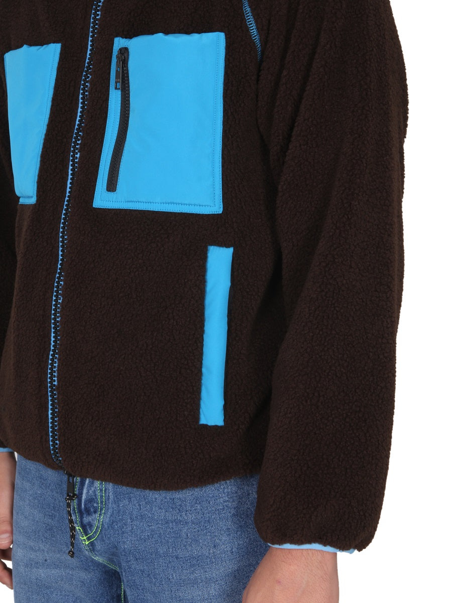 MSGM High Neck Zip-Up Jacket for Men