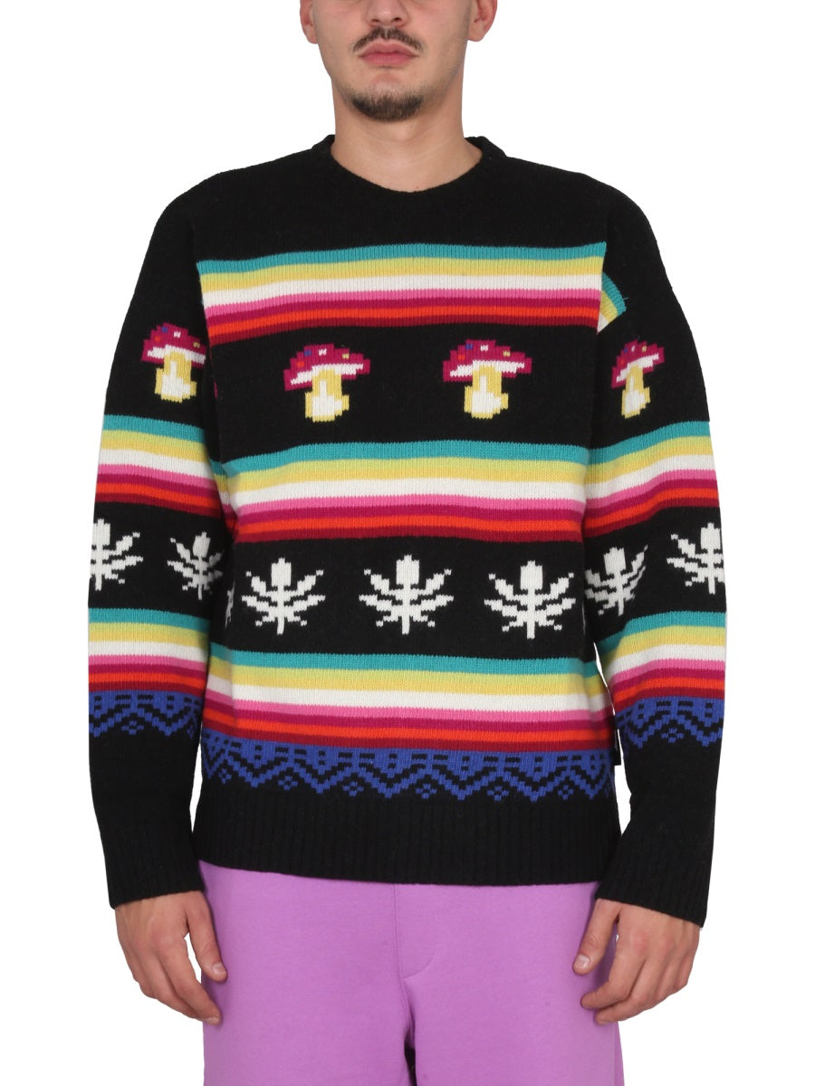 MSGM Wool Crew Neck Sweater for Men
