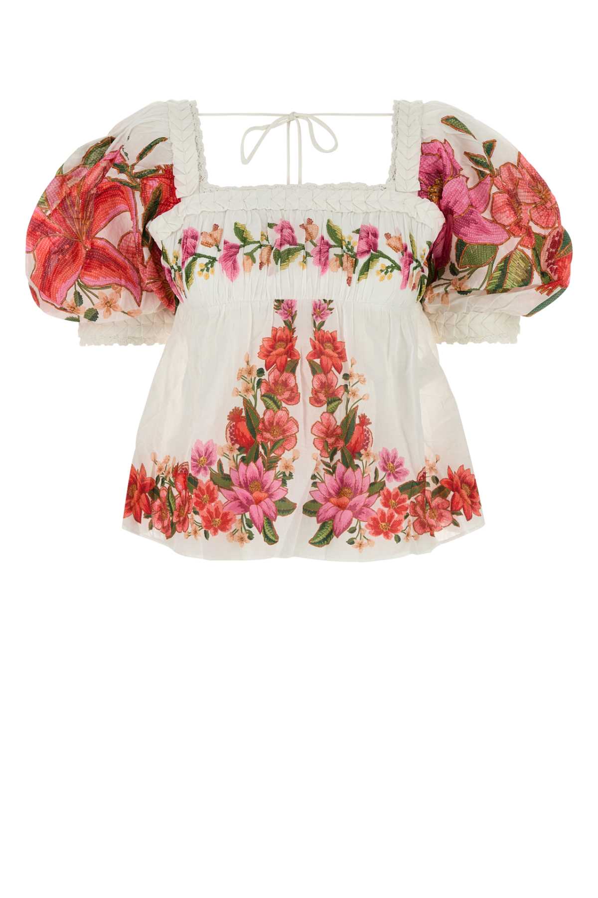 FARM RIO Floral Linen Blend Blouse for Women