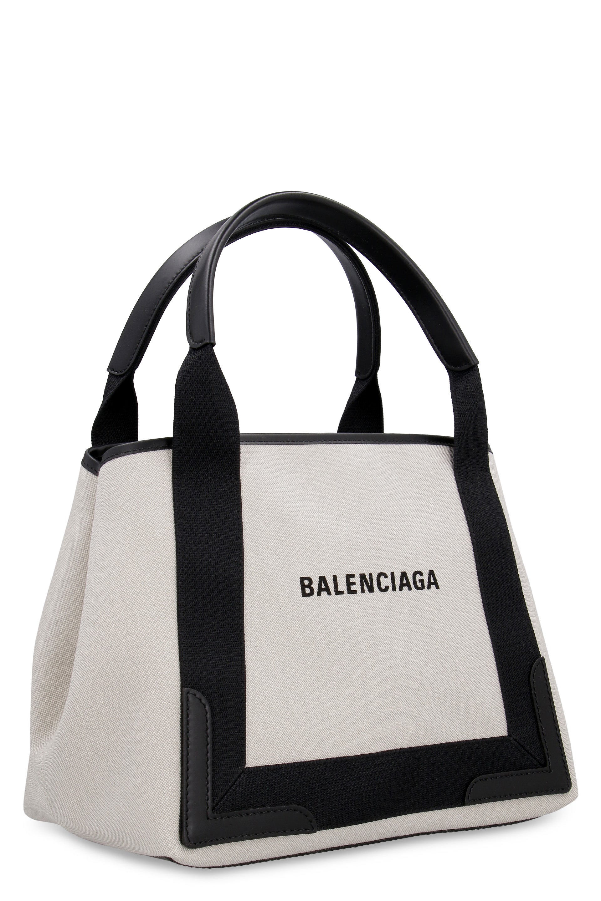 BALENCIAGA Two-Tone Canvas Handbag
