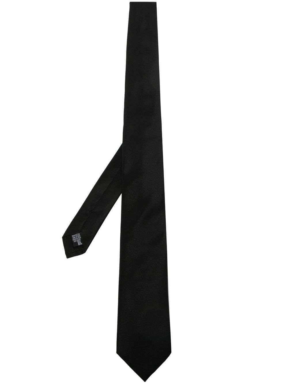 EMPORIO ARMANI High-Shine Finish Silk Tie with Pointed Tip