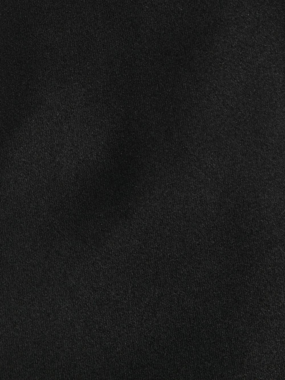 EMPORIO ARMANI High-Shine Finish Silk Tie with Pointed Tip