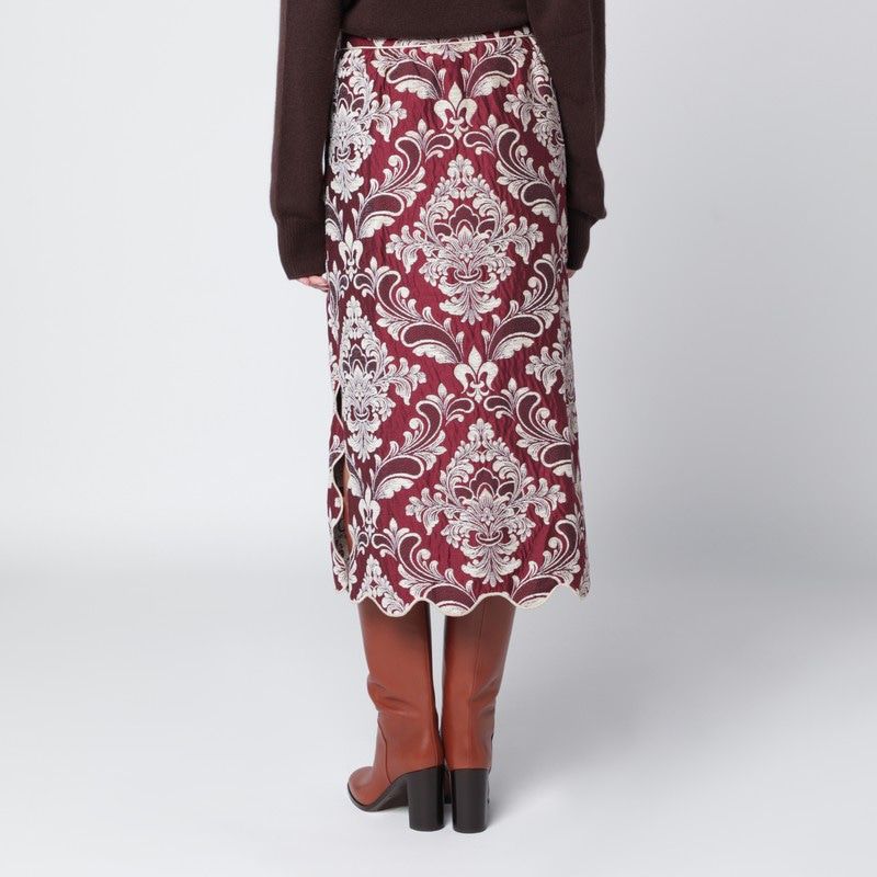 FARM RIO Elegant Jacquard Midi Skirt