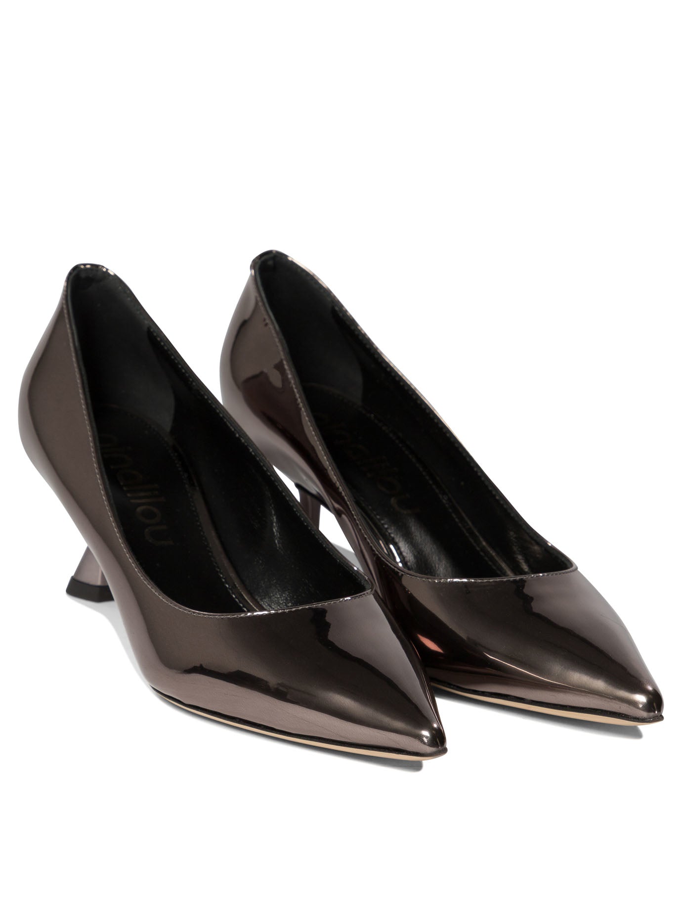 NINALILOU Mirror Effect Leather Pumps