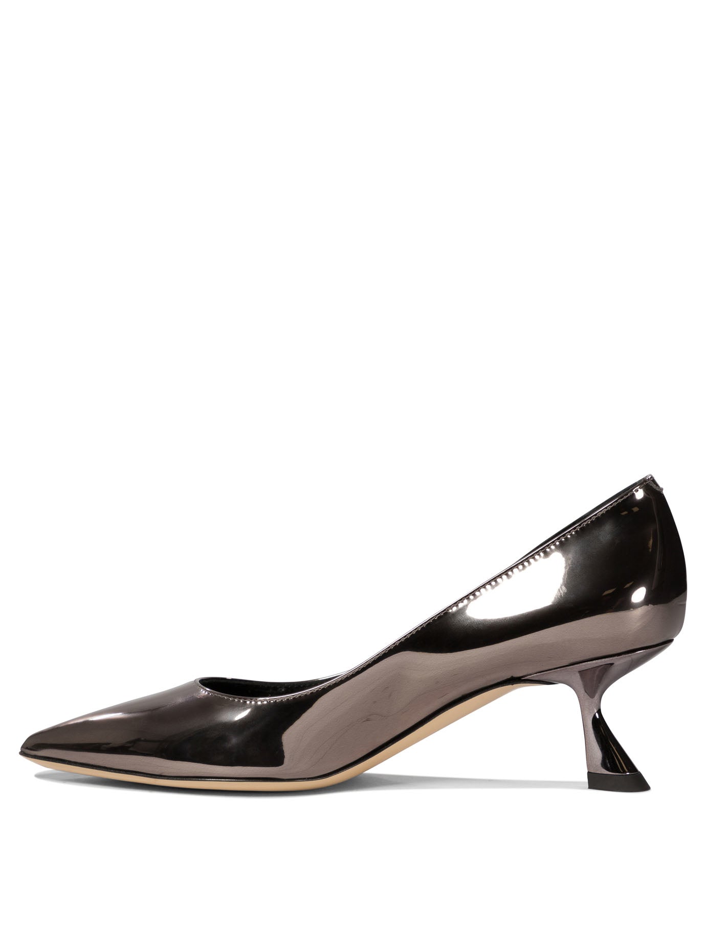 NINALILOU Mirror Effect Leather Pumps
