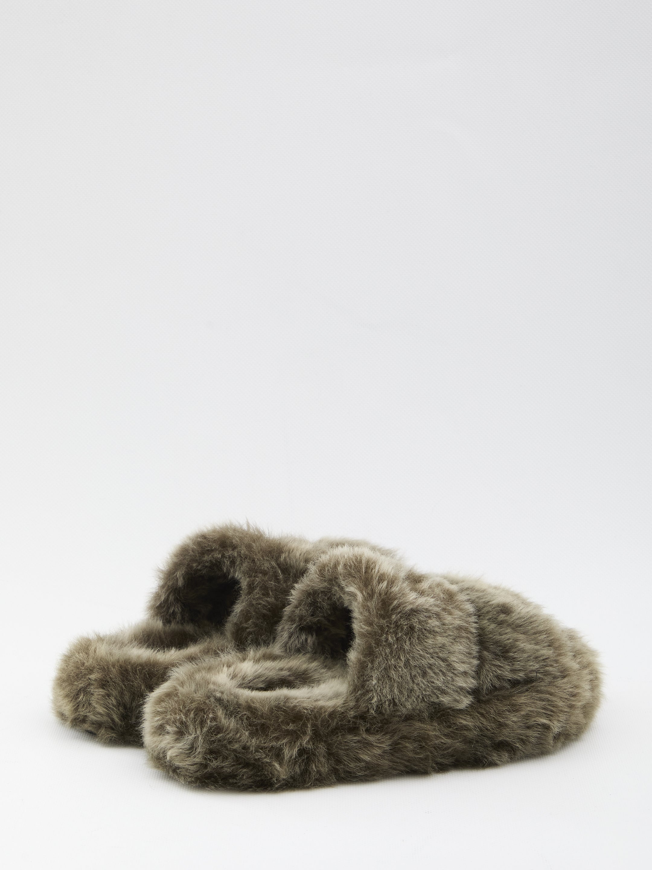 CELINE Fur Shearling Slide Sandals - Size IT
