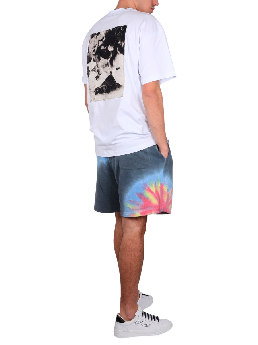 MSGM Men's Volcano Graphic Tee