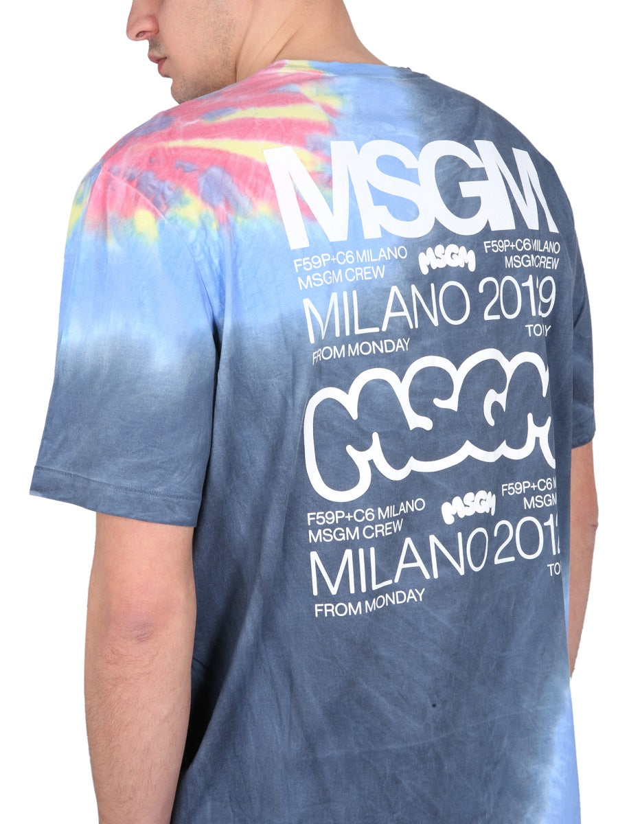 MSGM Collaborative Graphic Tee for Men