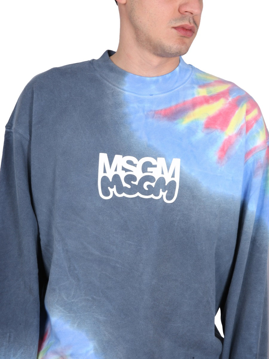 MSGM Crawling Logo Print Sweatshirt for Men