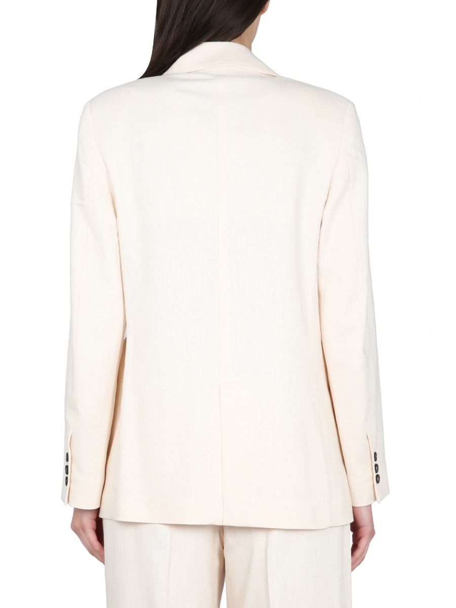 MSGM Notched Lapel Drawstring Blazer for Women