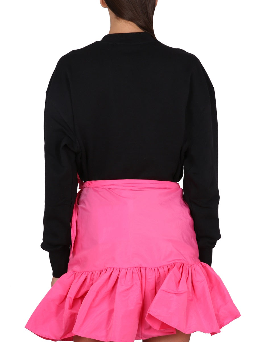 MSGM Logo Embossed Sweatshirt for Women