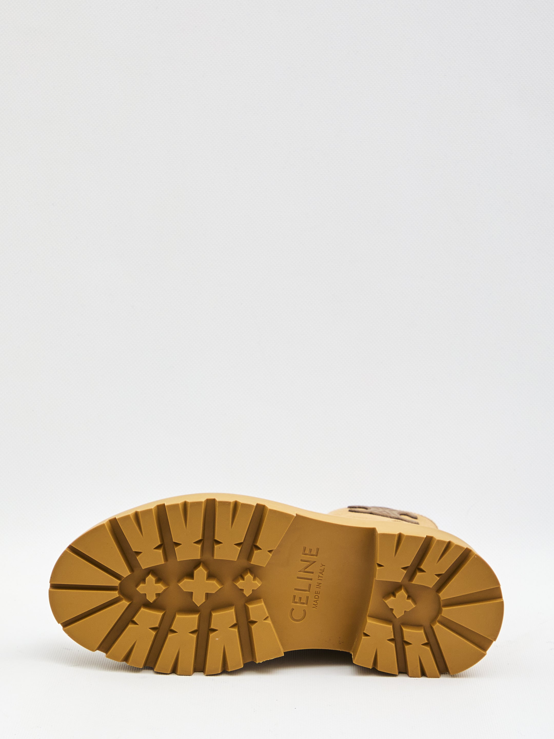 CELINE Bulky Lace-Up Boot with 4.5 cm Heel Height