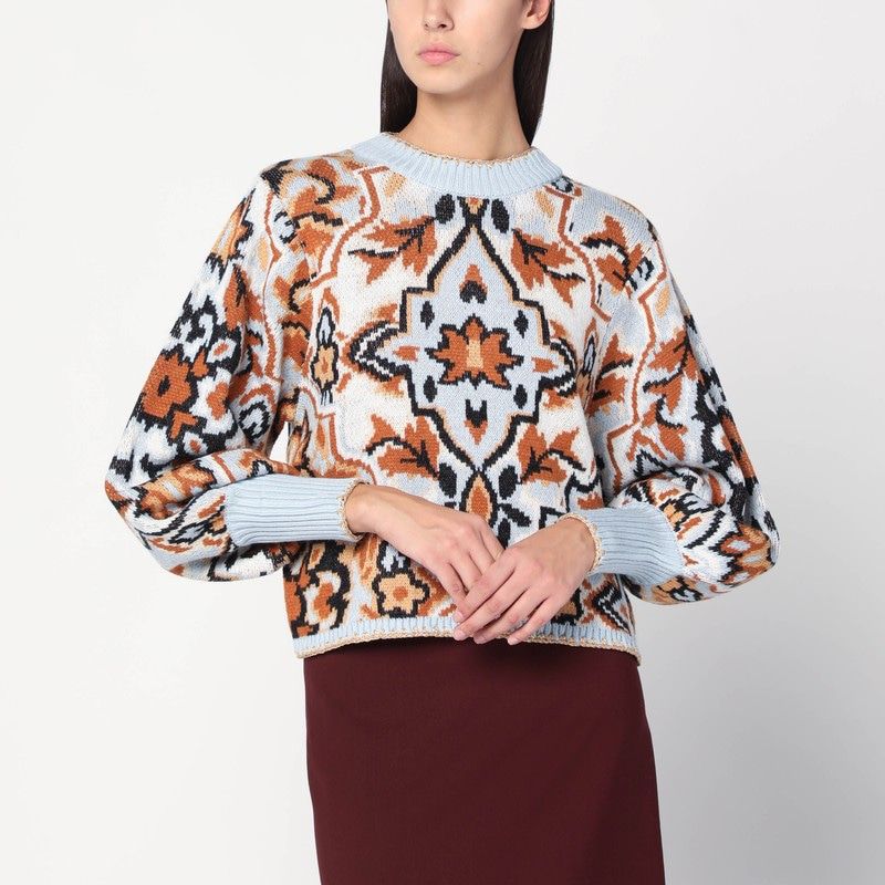 FARM RIO Elegant Sweater with Tapestry Detail