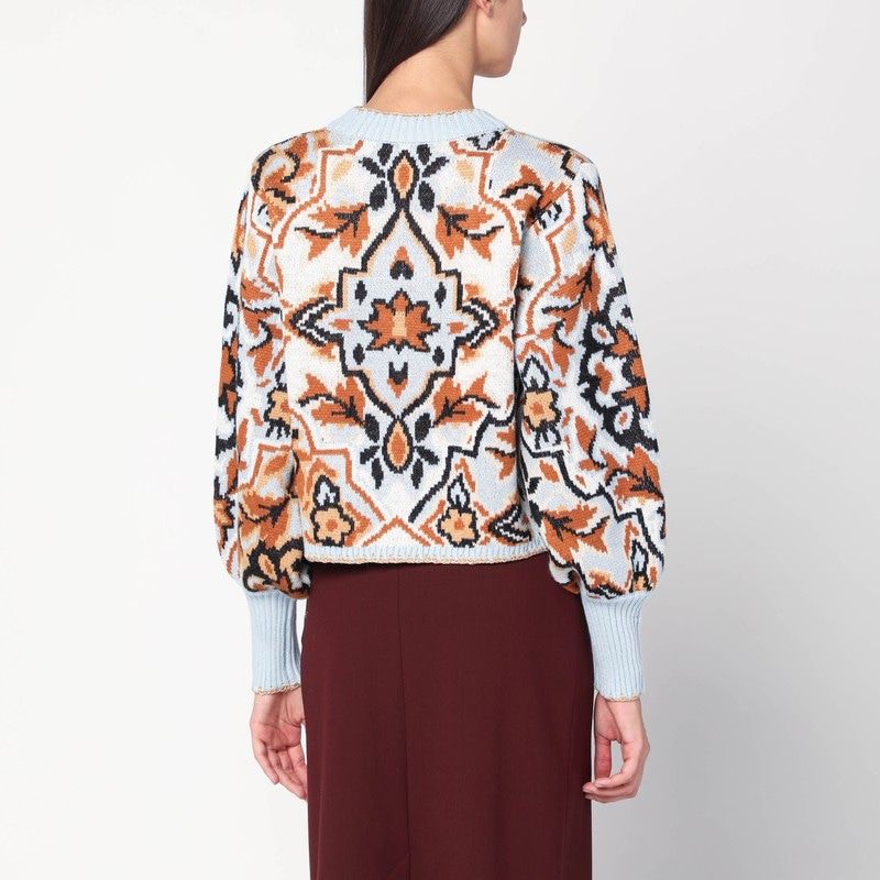 FARM RIO Elegant Sweater with Tapestry Detail