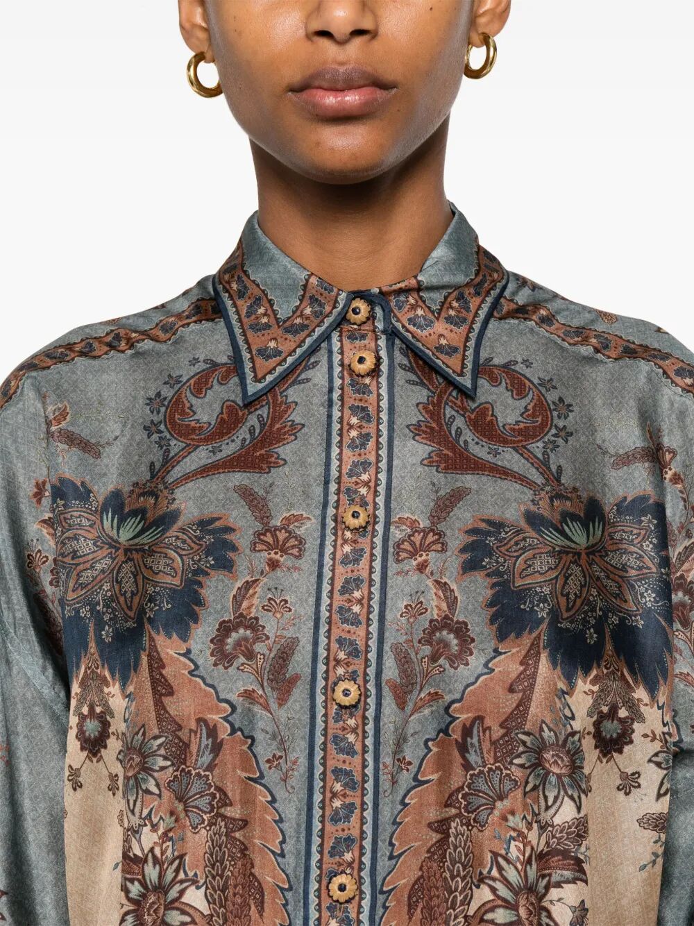 ZIMMERMANN Ascension Manstyle Silk Shirt