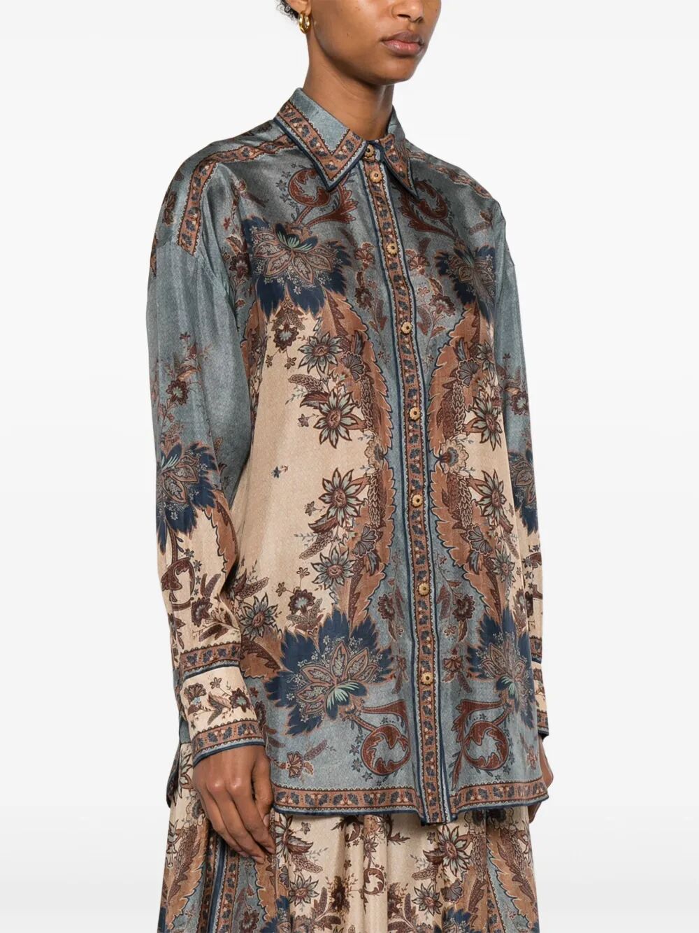 ZIMMERMANN Ascension Manstyle Silk Shirt