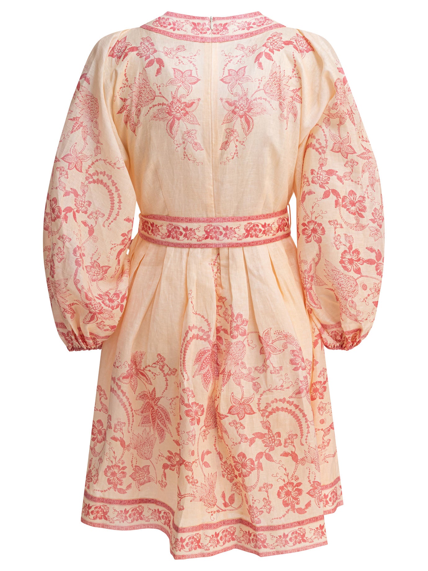 ZIMMERMANN Elegant Mini Printed Dress with Belted Waist