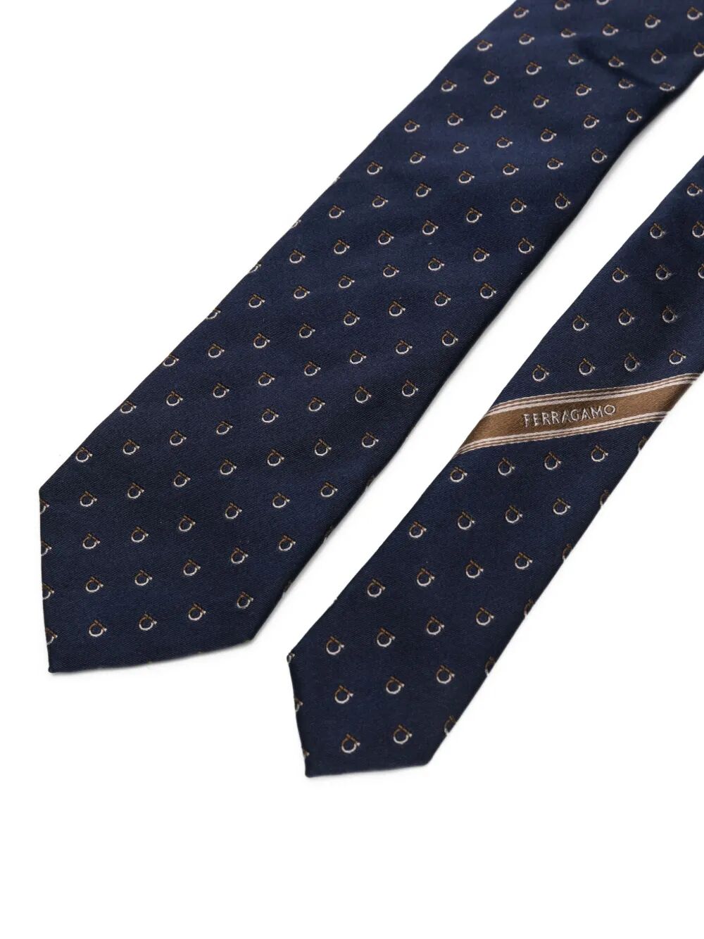 Ferragamo Gancini Hook Print Silk Tie