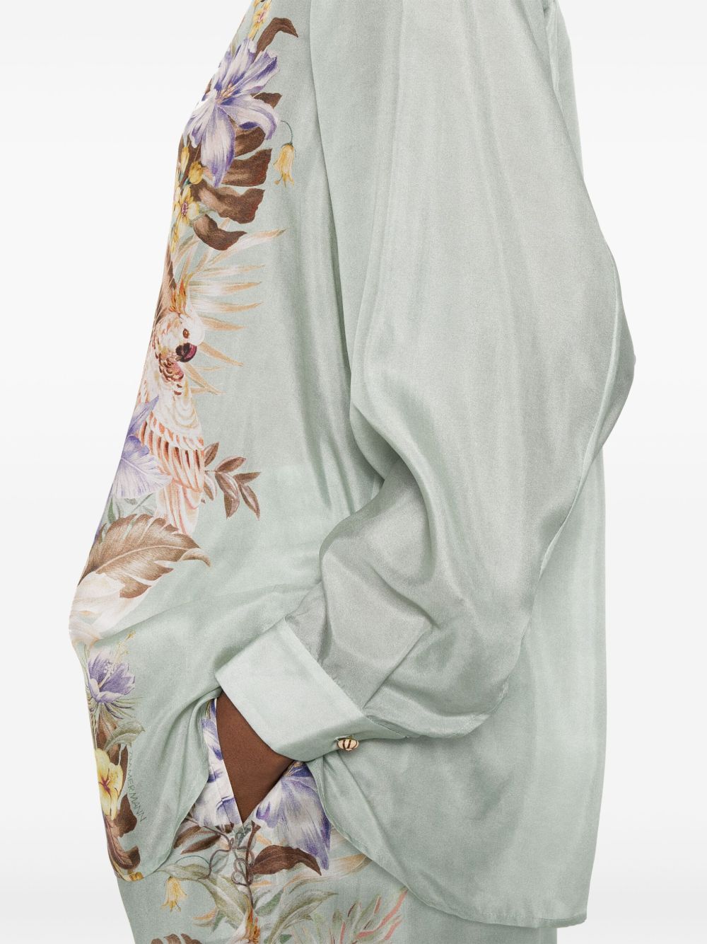 ZIMMERMANN Printed Silk Shirt with Floral Design