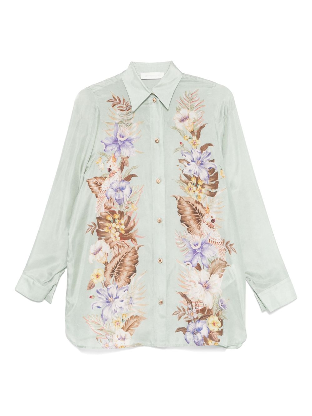 ZIMMERMANN Printed Silk Shirt with Floral Design