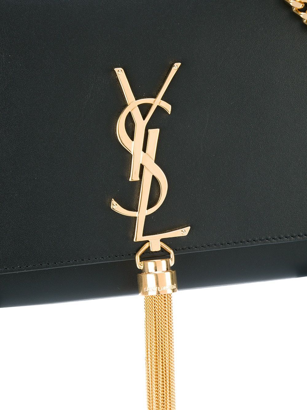 SAINT LAURENT Kate Logo Plaque Mini Shoulder Handbag