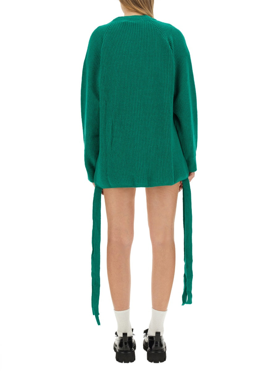 MSGM Oversized V-Neck Cardigan (S)