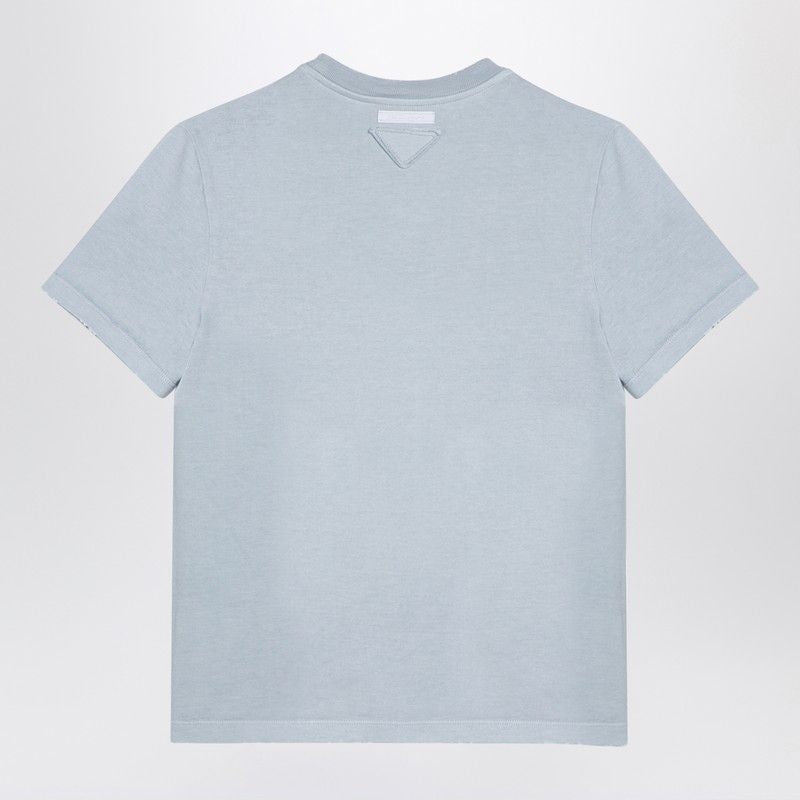 PRADA Cotton T-Shirt with Localized Edge Wear