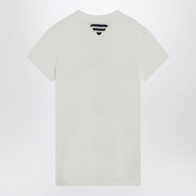 PRADA Distressed Logo Print T-Shirt for Women